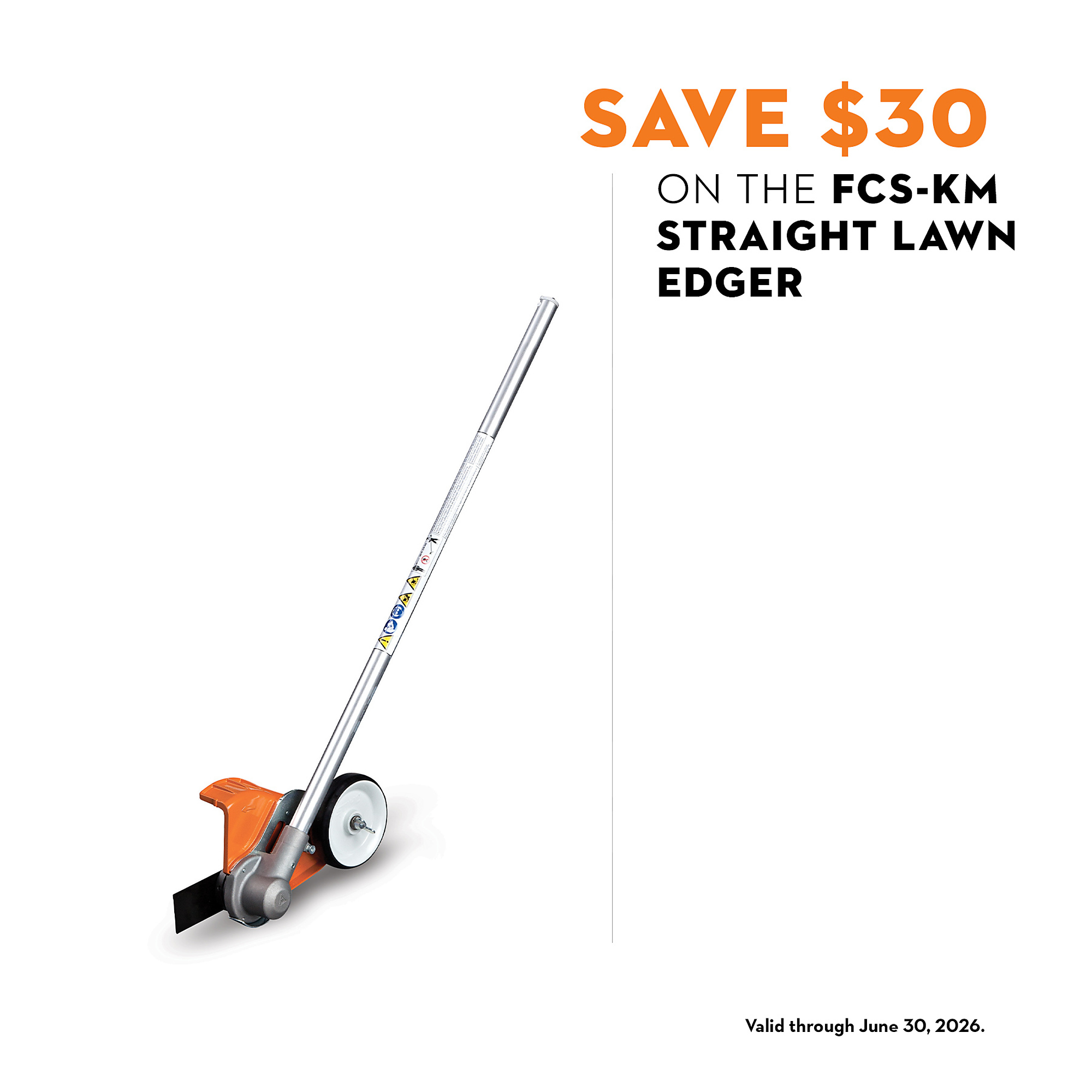 STIHL Straight Lawn Edger Attachment, Fits STIHL KombiSystem, Model# FCS-KM
